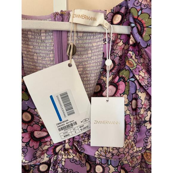 Zimmermann Cosmic Twist Front Mini Dress size 0 - Picture 5 of 11